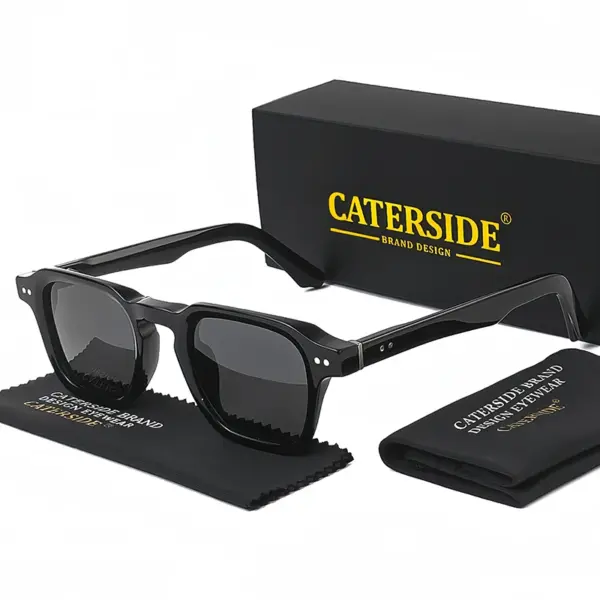 Square Acetate Polarized Sunglasses for Men - Image 10