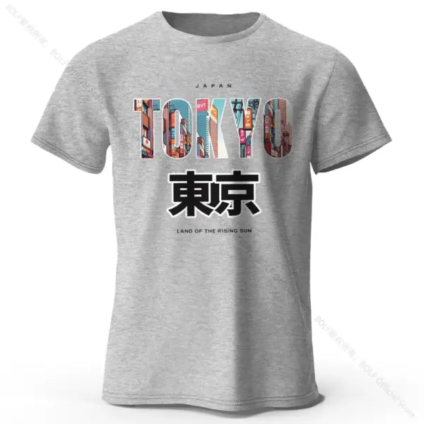 Tokyo Printed Cotton Casual T-Shirt for Men and Women - Image 7