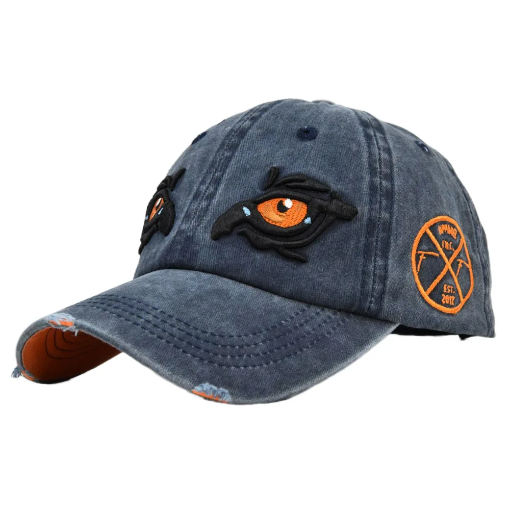 Unisex Washed Cotton Baseball Cap with Eagle Embroidery 7 Unisex Washed Cotton Baseball Cap with Eagle Embroidery - Image 7