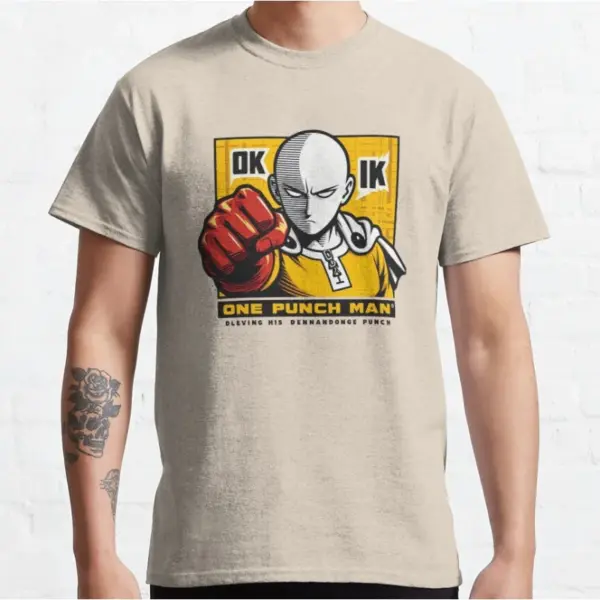 Saitama Hero Manga T-Shirt for Men Large - Image 3
