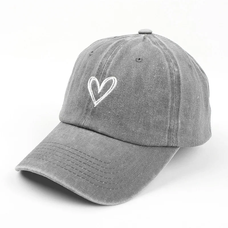 Retro Washed Distressed Love Embroidered Baseball Cap 13 Retro Washed Distressed Love Embroidered Baseball Cap - Image 13