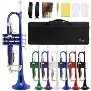 Gold-Plated Bb Trumpet with Case and Mouthpiece 27 S590ffc9eddb34e15b2357609092ff34dA