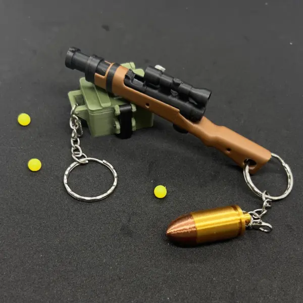 98K 3D Toy Gun Keychain with Ball Launch - Image 3