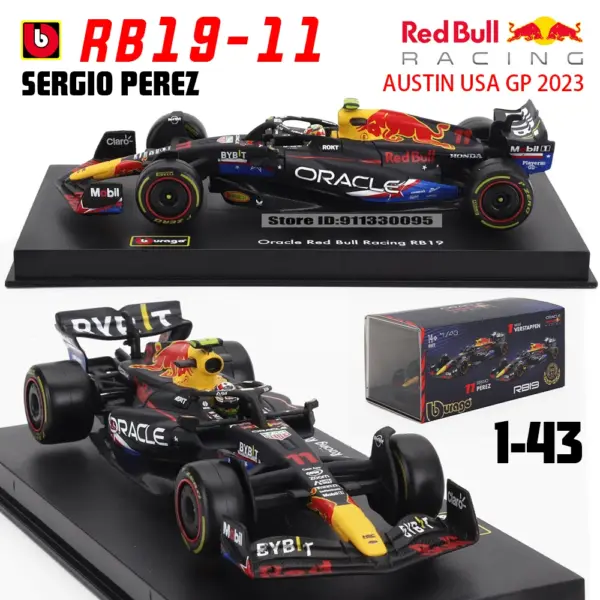 Bburago 1:43 Red Bull RB19 F1 Model - Image 4