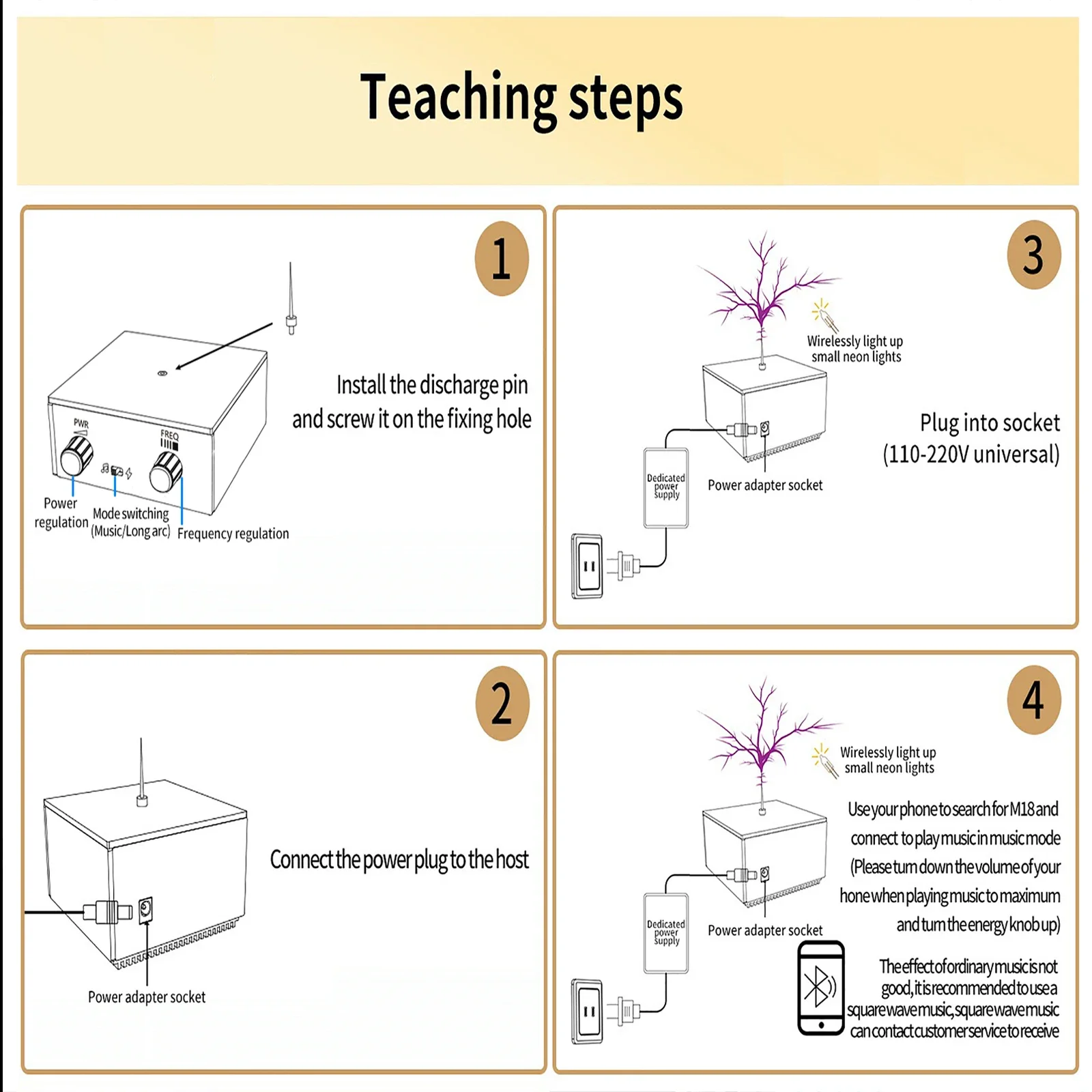 Mini Tesla Music Coil Bluetooth Arc Generator 5 Mini Tesla Music Coil Bluetooth Arc Generator - Image 5