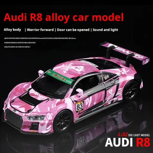 32 Audi R8 LMS Cup Diecast Car Model - Image 2