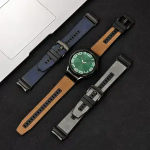 22mm Leather & Silicone Band for Samsung Galaxy Watch 6/5 18 S5af45d3d263d44d78804a094c0a4c8556