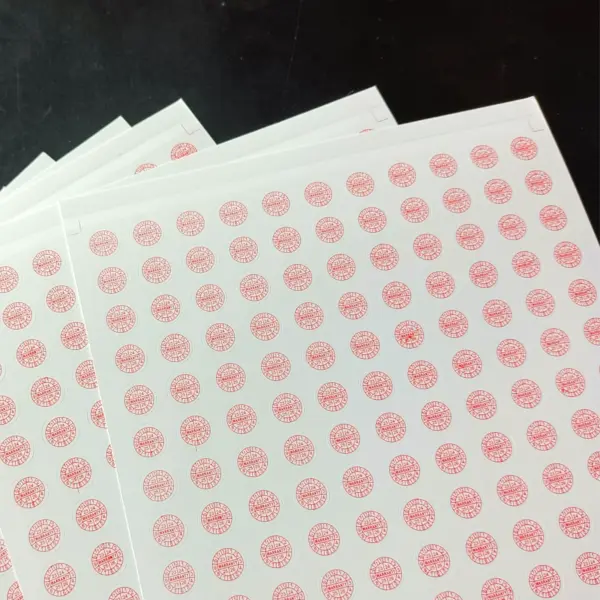Red Circular Warranty Void Stickers 360/540pcs - Image 6