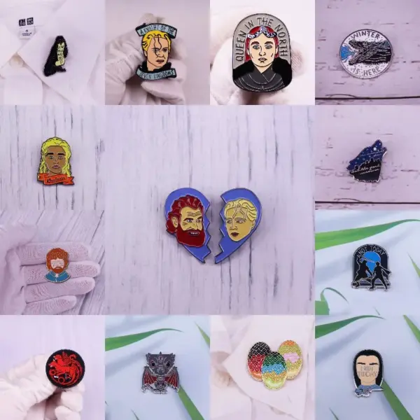 Luxury Copper Thrones Enamel Lapel Pin for Fans - Image 2