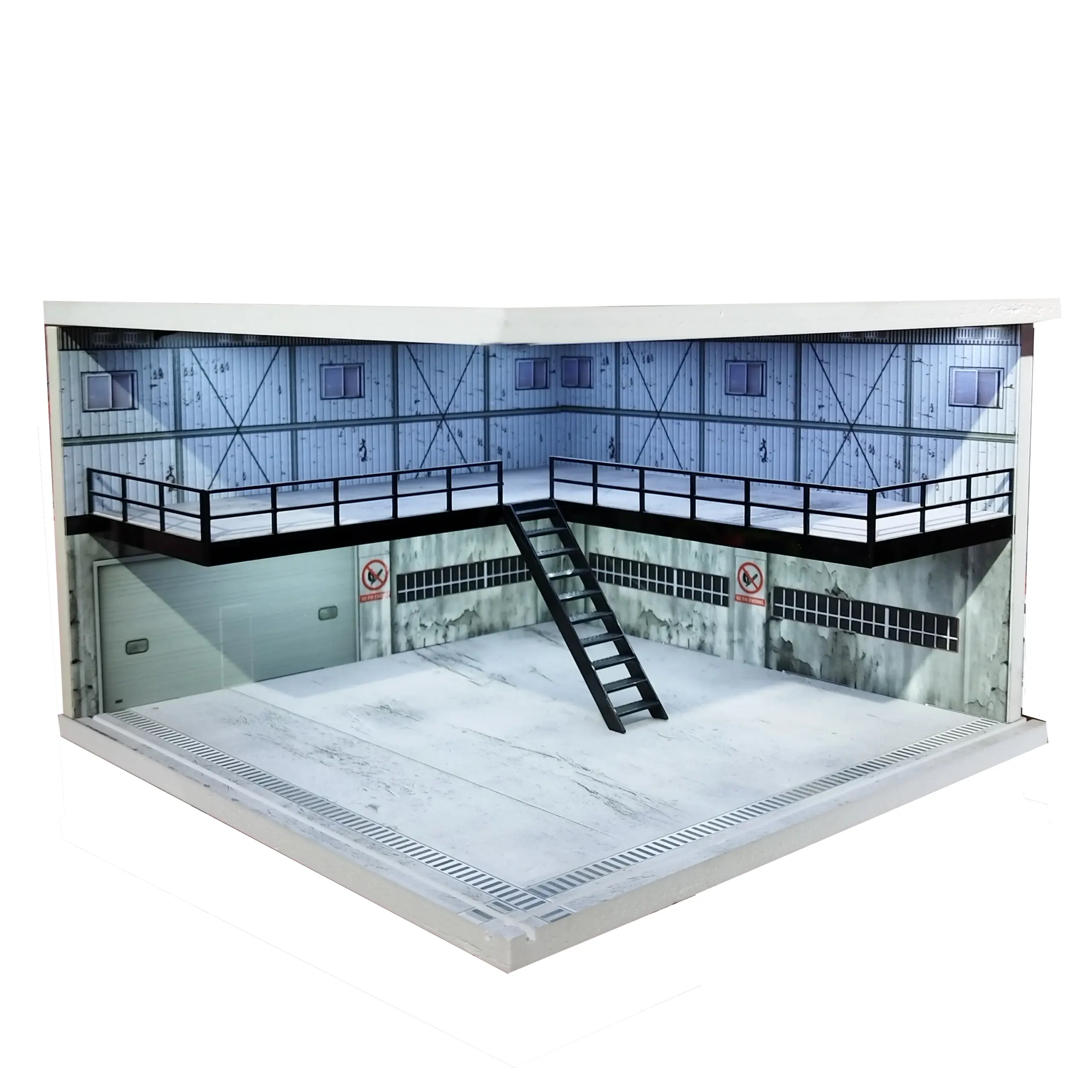1/64 1/43 Scale Car Garage Diorama Model 2 1/64 1/43 Scale Car Garage Diorama Model - Image 2