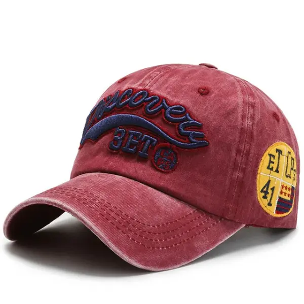 Summer Unisex Cotton Baseball Cap with Letter Embroidery - Image 9