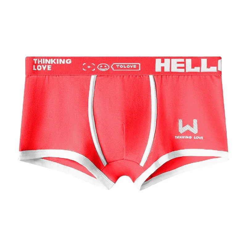 Men's Cotton Boxer Shorts with Letter Belt 12 Men's Cotton Boxer Shorts with Letter Belt - Image 12