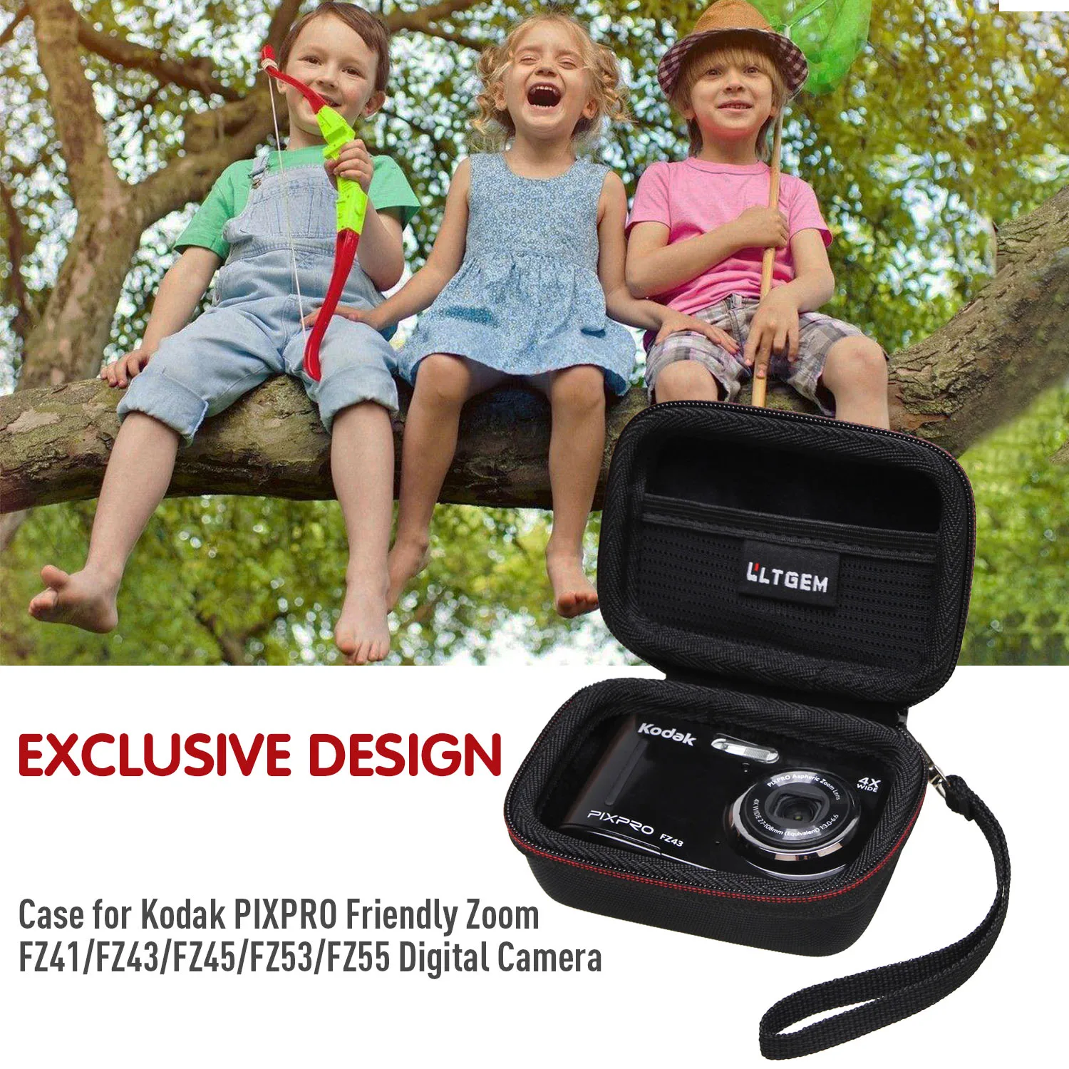 Hard EVA Case for Kodak PIXPRO FZ43 Camera 5 Hard EVA Case for Kodak PIXPRO FZ43 Camera - Image 5