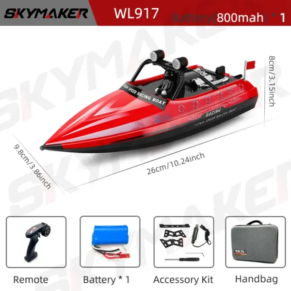 Wltoys WL917 Mini RC Speedboat with Remote - Image 11