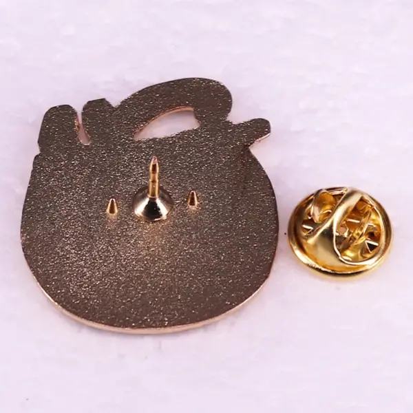 Cat Jumping Into Fishbowl Enamel Pin - Image 2