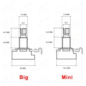 Brass Shaft Potentiometer for Electric Guitar 18 S61effb232fd645fe96dae1da364795468