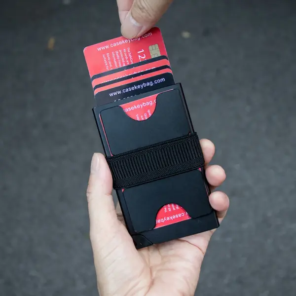 Minimalist RFID Blocking Metal Popup Wallet - Image 3