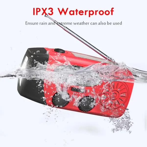 STONEGO Emergency Multi-Function Radio with Solar and Power Bank - Image 5