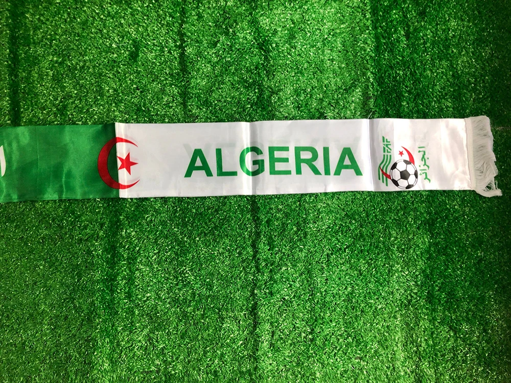 Algeria Football Scarf 14x130cm Satin Banner 5 Algeria Football Scarf 14x130cm Satin Banner - Image 5