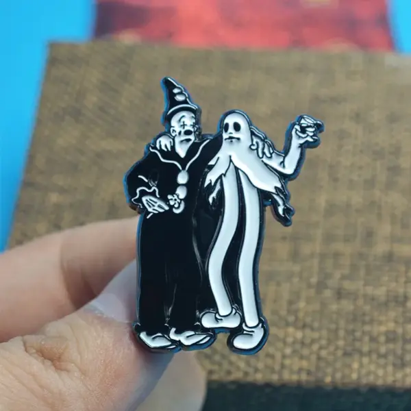 Dark Joker and Ghost Enamel Pins Set - Image 2