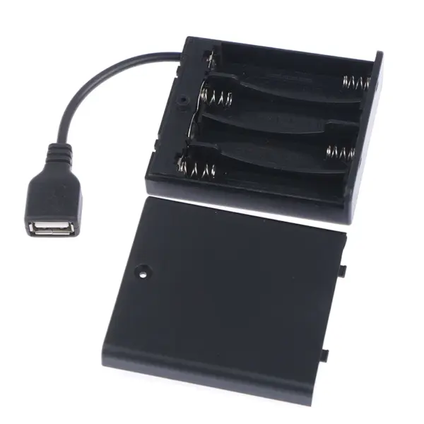 4 Pack AA USB Battery Box for LED Lights - Image 5