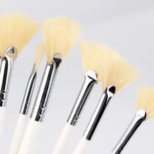 6Pcs Fan Shaped Bristle Paintbrush Set 9 S652fed6c3dc84397b86ffdd475adc00c0