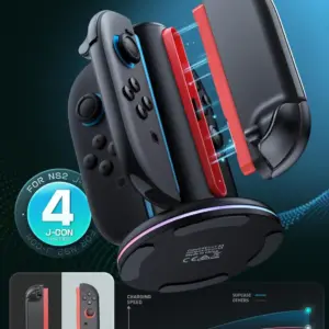Black 4-in-1 Nintendo Switch Joy-Con Charger Dock 8 S6540ae9ddfc442eba6261cf97a2bcd80q 2