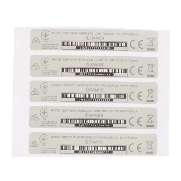 5PCS HK Version PS4 Controller Barcode Stickers - Image 4