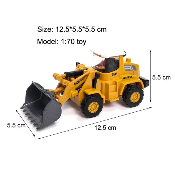 Diecast Construction Crane and Digger Model Set - Image 8