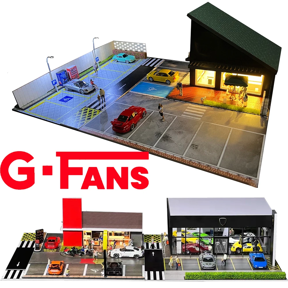 1:64 Scale LED Car Garage Diorama Model 3 1:64 Scale LED Car Garage Diorama Model - Image 3