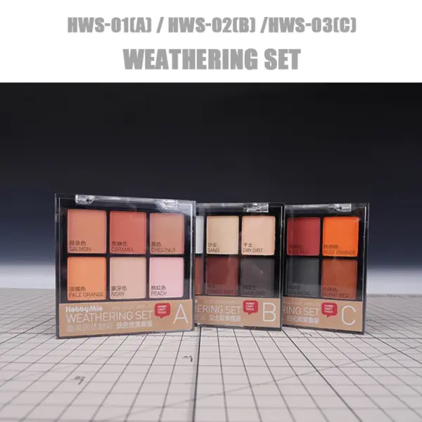 Hobby MIO Weathering Set HWS-01/02/03 for Model Aging - Image 5