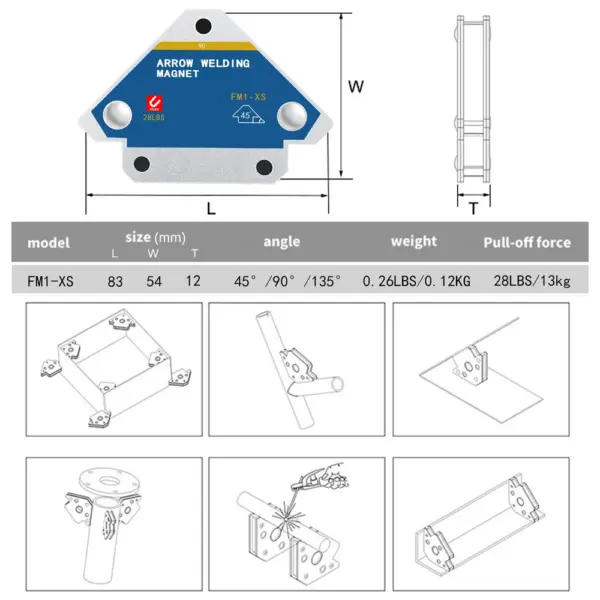 Magnetic Welding Holders Set FM1-XS for Metal Fabrication - Image 6