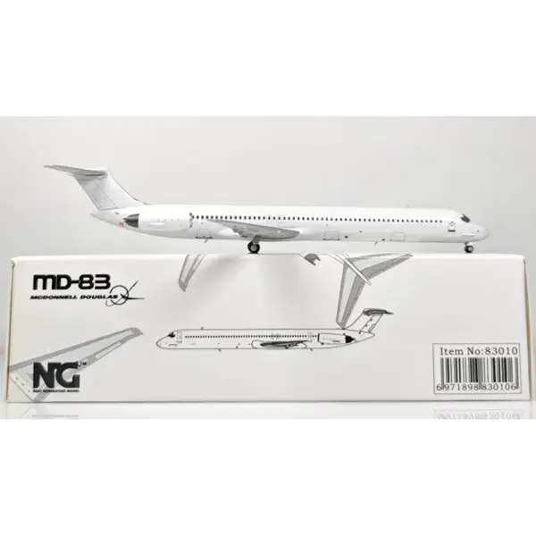 NG Models 1/400 Scale White MD-83 Alloy Aircraft Model - Image 3