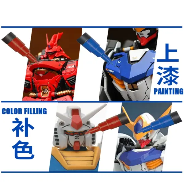 MR.HOBBY GM04-GM19 Metallic/Fluorescent Marker for Plastic Models - Image 6