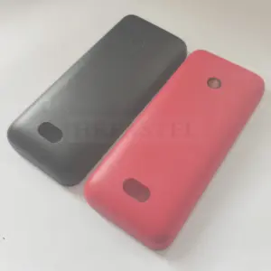Back Cover for Nokia 208 Phone - Black/Red