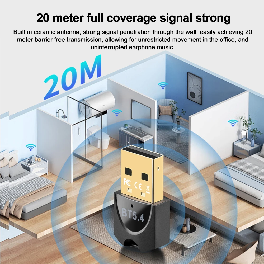 Bluetooth 5.4 USB Adapter for PC 5 Bluetooth 5.4 USB Adapter for PC - Image 5