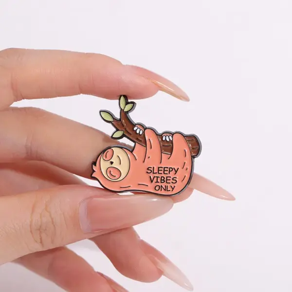Cute Sloth Enamel Pins for Summer Vibes - Image 2