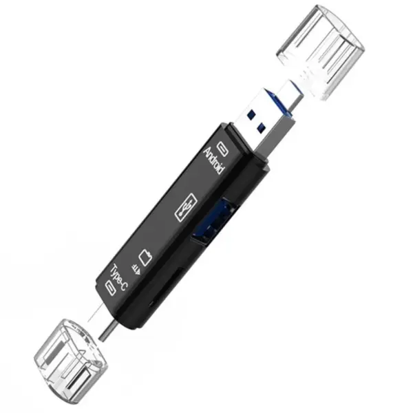5-in-1 USB Type C Micro USB Card Reader - Image 5
