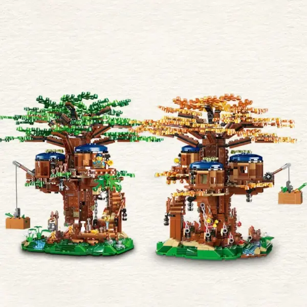 All Seasons Treehouse City Building Blocks Set - Image 3
