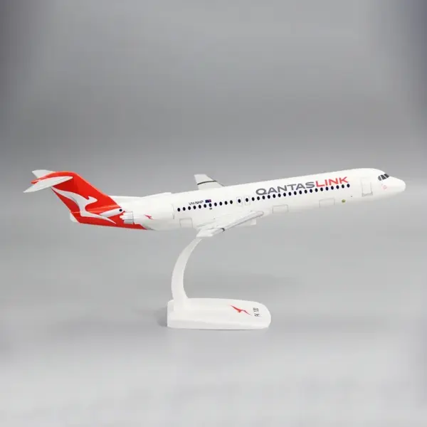 1:100 Scale QANTAS FK-100 Airplane Model - Image 3