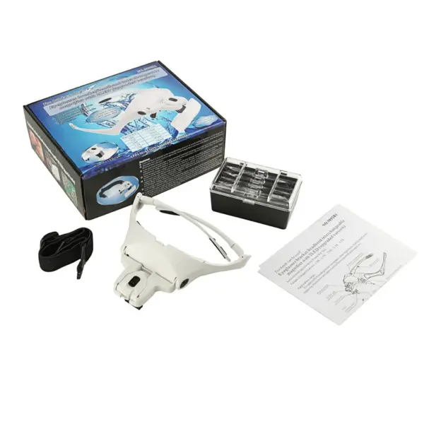 Headband Magnifier with 2 LED Lights and 5 Replaceable Lenses - Image 5