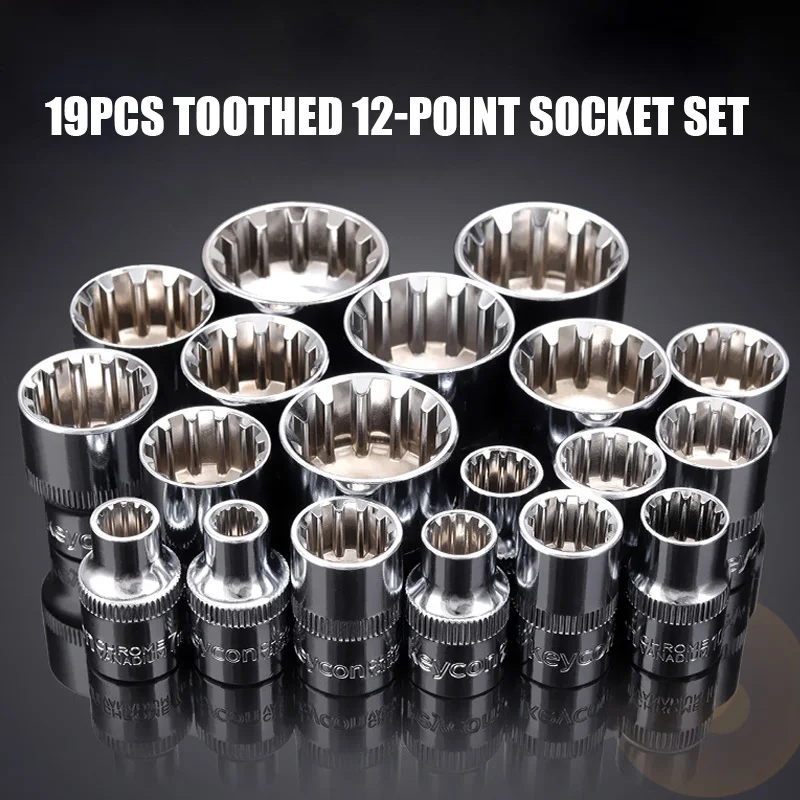 19-Piece 3/8 inches Socket Set for Automotive Repair 7 19-Piece 3/8 inches Socket Set for Automotive Repair - Image 7