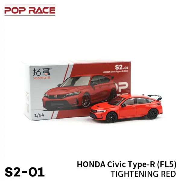 POPRACE 1:64 Honda Civic Type R FL5 Diecast Model - Image 3