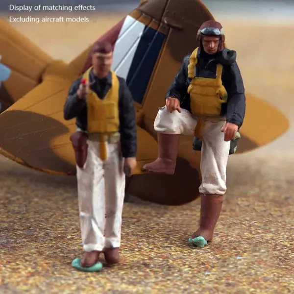 WWII Fighter Pilot Resin Miniature Set 1/72 Scale - Image 5