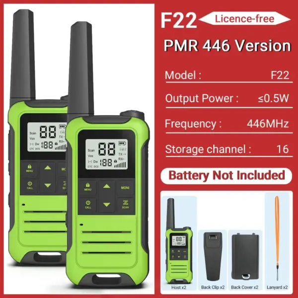 2PCS Baofeng F22 Portable Walkie Talkie Set - Image 24