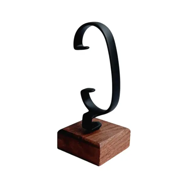 Elegant Wooden Watch Display Stand with Base - Image 5