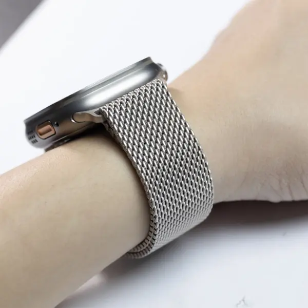 Titanium Milanese Loop Strap for Apple Watch - Image 6