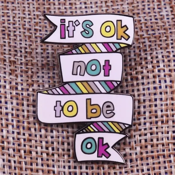 It Is Ok Not to Be Ok Enamel Brooch Pin - Image 3