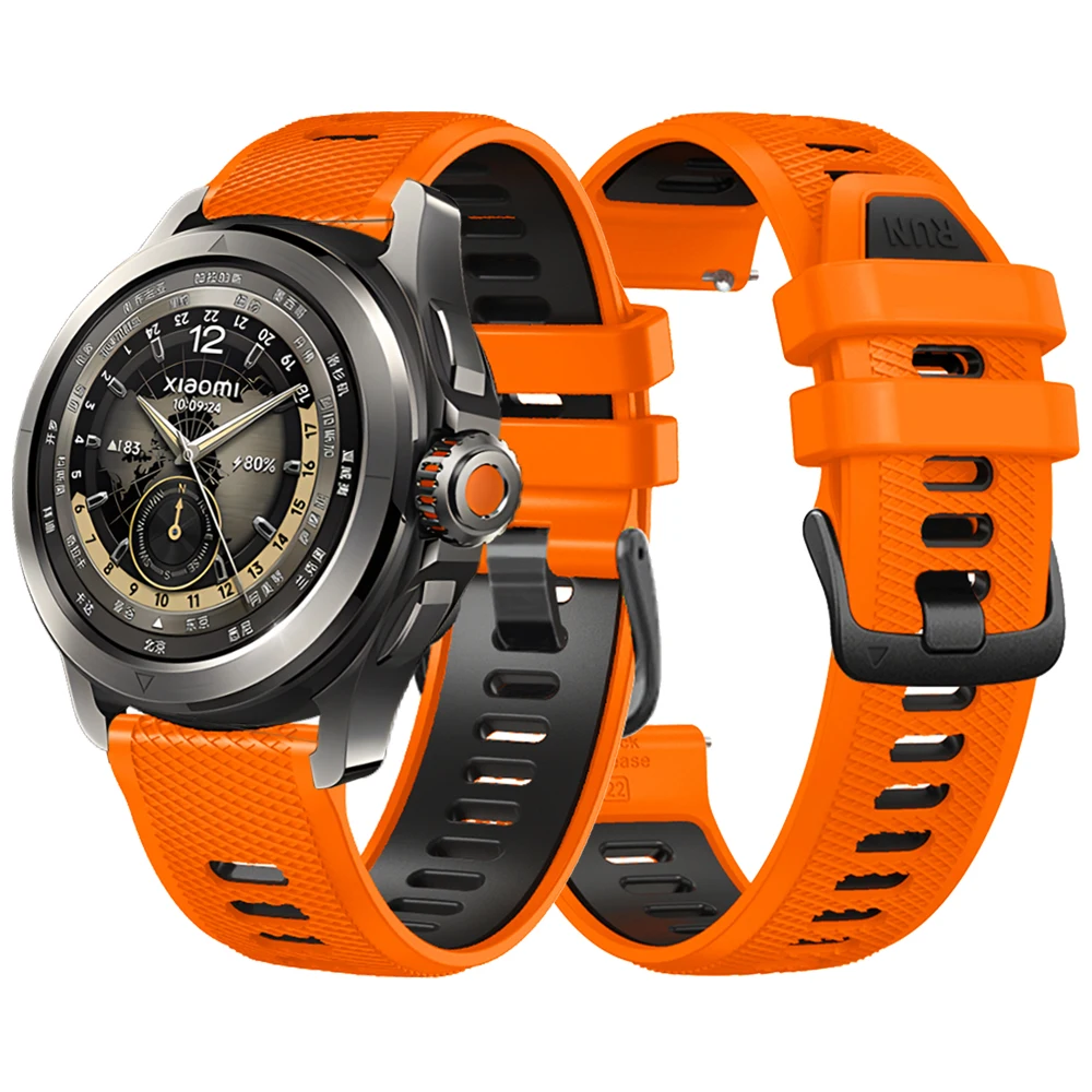 Two-Tone Silicone Strap for Xiaomi Watch S4 16 Two-Tone Silicone Strap for Xiaomi Watch S4 - Image 16