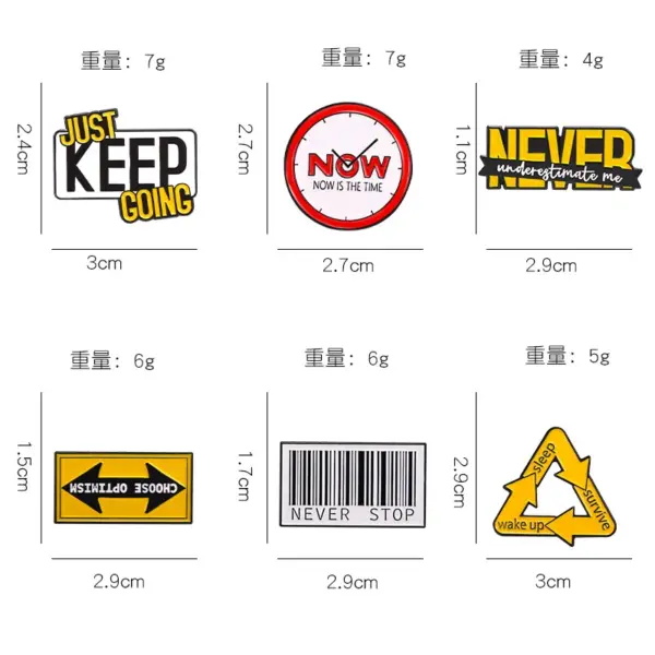 Funny Arrow Sign Lapel Pin Enamel Badge - Image 2